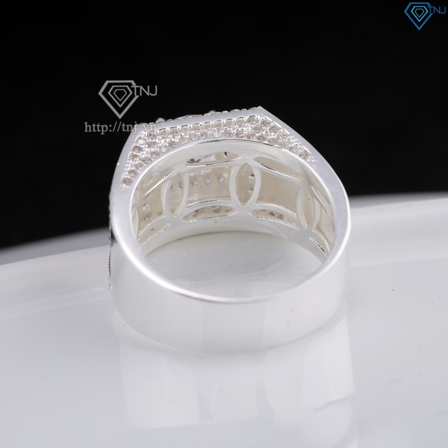 Nhẫn bạc nam Patek Philippe đính đá đẹp NNA0844 - Trang Sức TNJ