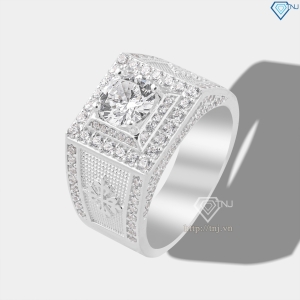 Nhẫn bạc nam Patek Philippe đính đá đẹp NNA0844 - Trang Sức TNJ