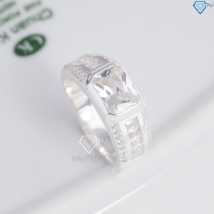 Nhẫn nam bạc 925 đính đá trắng đẹp NNA0847