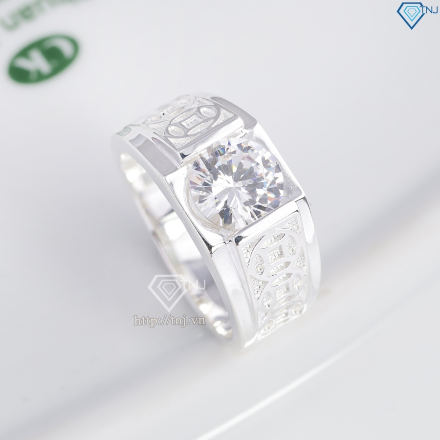 Nhẫn nam bạc 925 kim tiền đẹp NNA0848