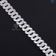 Lắc tay Cuban bạc phiên bản 15mm đặc LTA0217