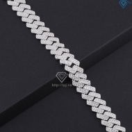 Lắc tay Cuban bạc phiên bản 14mm đẹp LTA0216