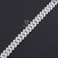 Lắc tay Cuban bạc phiên bản 14mm đẹp LTA0216