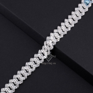 Lắc tay Cuban bạc phiên bản 14mm đẹp LTA0216