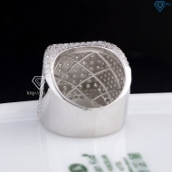 Nhẫn nam mặt vuông đính full kim cương Moissanite NNAM0234