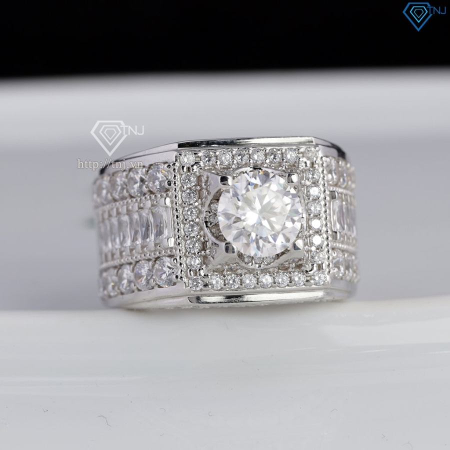 Nhẫn kim cương Moissanite nam cao cấp 7.0mm - Kiểm định GRA NNAM0237