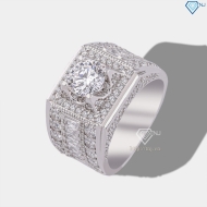 Nhẫn kim cương Moissanite nam cao cấp 7.0mm - Kiểm định GRA NNAM0237