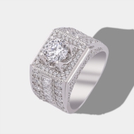 Nhẫn kim cương Moissanite nam cao cấp 7.0mm - Kiểm định GRA NNAM0237