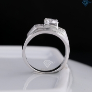 Nhẫn nam đơn giản Moissanite đính kim cương 6.5mm - Kiểm định GRA NNAM