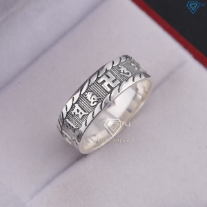 Nhẫn bạc nam Om Mani Padme Hum NNA0225 - Trang sức TNJ