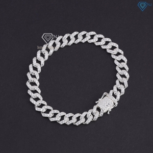 Lắc tay nam đính đá Cuban bản 8mm LTA0120 - Trang Sức TNJ