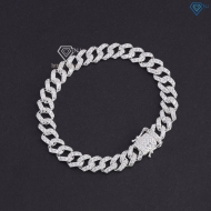Lắc tay nam đính đá Cuban bản 8mm LTA0120 - Trang Sức TNJ