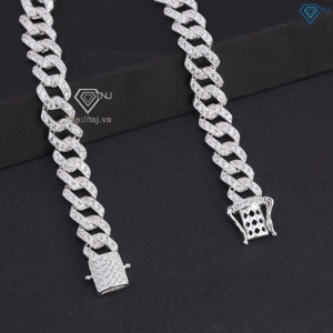 Lắc tay nam đính đá Cuban bản 8mm LTA0120 - Trang Sức TNJ