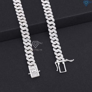 Lắc tay nam Cuban bản 8mm đính chữ cái theo yêu cầu LTA0147