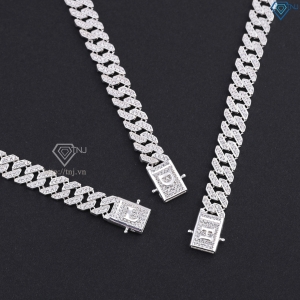 Lắc tay nam Cuban bản 8mm đính chữ cái theo yêu cầu LTA0147