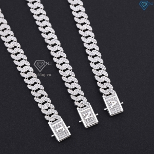 Lắc tay nam Cuban bản 8mm đính chữ cái theo yêu cầu LTA0147