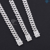 Lắc tay nam Cuban bản 8mm đính chữ cái theo yêu cầu LTA0147