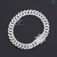 Lắc tay nam Cuban bản 8mm đính chữ cái theo yêu cầu LTA0147