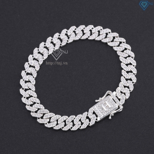 Lắc tay nam Cuban bản 8mm đính chữ cái theo yêu cầu LTA0147