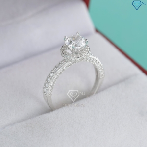 Nhẫn bạc nữ xi kim đính đá đẹp NNXK0033