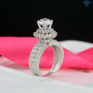 Nhẫn nữ xi kim bản to đính đá đẹp NNXK0018