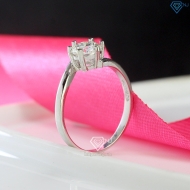 Nhẫn bạc nữ đơn giản đính kim cương Moissanite 6.0mm NNM0082