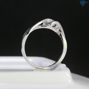 Nhẫn bạc nữ đính kim cương Moissanite chìm 5.0mm - NNM0084