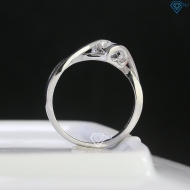 Nhẫn bạc nữ đính kim cương Moissanite chìm 5.0mm - NNM0084