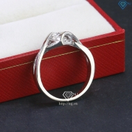 Nhẫn bạc nữ đính kim cương Moissanite chìm 5.0mm - NNM0084