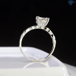 Nhẫn nữ trái tim đính cương Moissanite sang trọng 7.0mm NNM0085