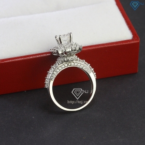 Nhẫn nữ cao cấp đính kim cương Moissanite sang trọng 7.0mm NNM0088