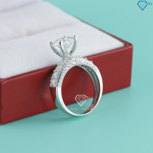 Nhẫn nữ Moissanite sang trọng đính kim cương 8.0mm NNM0092