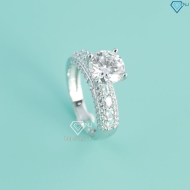 Nhẫn nữ Moissanite sang trọng đính kim cương 8.0mm NNM0092