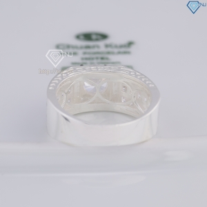 Nhẫn nam bạc 925 bản vừa đính đá đẹp NNA0850