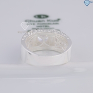 Nhẫn nam bạc 925 bản vừa đính đá đẹp NNA0850