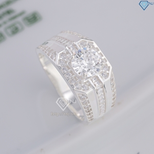Nhẫn nam bạc 925 đính đá đẹp NNA0851