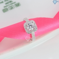 Nhẫn bạc nữ mặt vuông xi kim NNXK0013