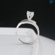 Nhẫn bạc nữ đơn giản đá chủ cao xi kim NNXK0014