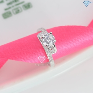 Nhẫn bạc nữ đơn giản đá chủ cao xi kim NNXK0014