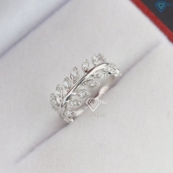 Nhẫn bạc nữ hình lá nguyệt quế xi kim NNXK0015