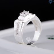 Nhẫn nam bạc 925 đơn giản đính đá đẹp NNA0852