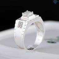 Nhẫn nam bạc 925 đơn giản đính đá đẹp NNA0855