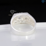 Nhẫn nam bạc 925 đơn giản đính đá đẹp NNA0855