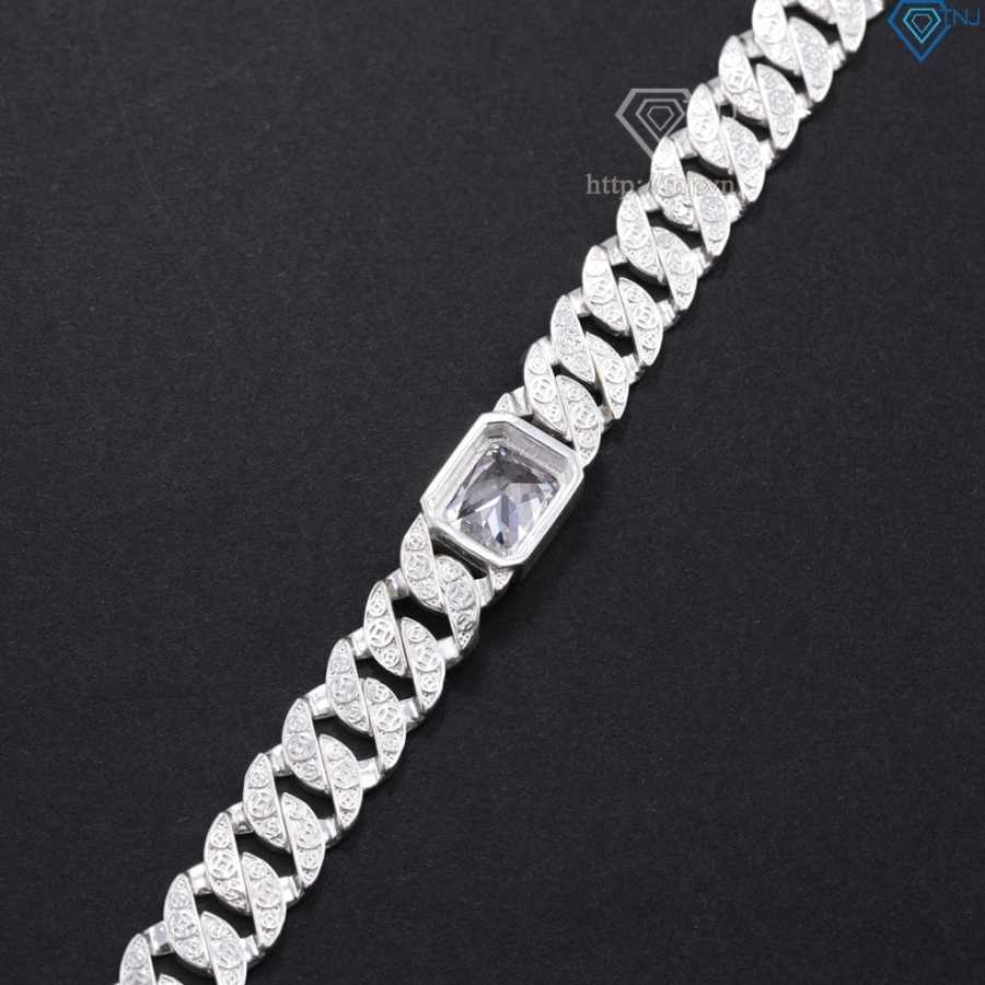 Lắc tay bạc nam phong thuỷ dạng kim tiền LTA0220- Trang Sức TNJ