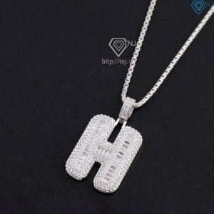 Dây chuyền bạc nam mặt chữ H đính đá cao cấp DCA0205- Trang sức TNJ