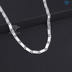 Dây chuyền bạc nam dạng dẹp đơn giản DCK0158