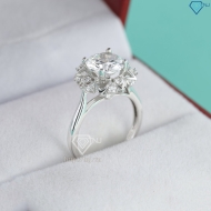 Nhẫn bạc nữ bông hoa hồng xi kim NNXK0034