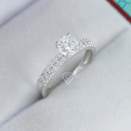 Nhẫn bạc nữ giá rẻ xi kim đính đá NNXK0037