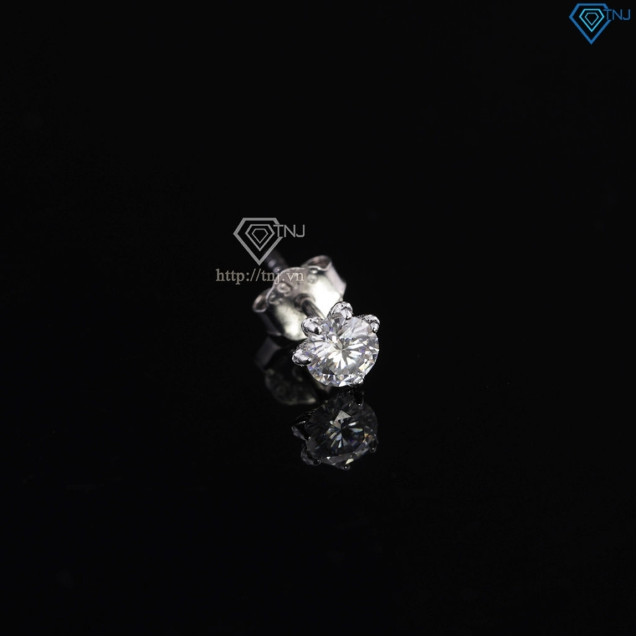 Bông tai nam móng rồng đính kim cương Moissanite 4mm B - Trang Sức TNJ