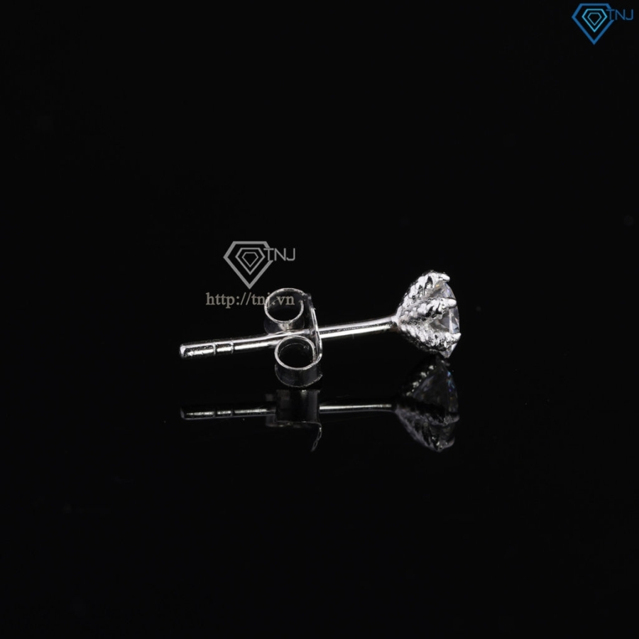 Bông tai nam móng rồng đính kim cương Moissanite 4mm B - Trang Sức TNJ